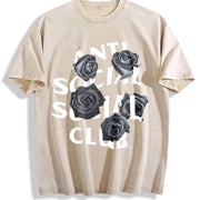 Anti Social Club Vintage Washed T-Shirt in Beige