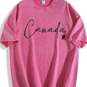 Letter Canada for Spring Vintage Washed T-Shirt in Red