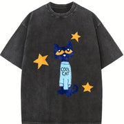 And Old Halloween/ Christmas Vintage Washed T-Shirt in Black