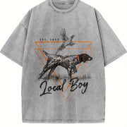 Local Boy High Tail Vintage Washed T-Shirt in Gray