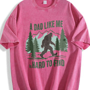 Retro Bigfoot Dad a Dad Like Me Is Hard to Find Vintage Washed T-Shirt in Red