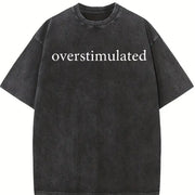 American Retro Pink Vintage Washed T-Shirt in Black