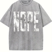 Nope Not Today Sarcasm Humor Joke Gag for Adult Cute Vintage Washed T-Shirt in Gray