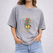 Violet Sorrengail Apothecary vintage washed oversized T-shirt in Gray
