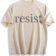 Resist Vintage Washed T-Shirt in Beige