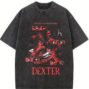 Dexter Killer Dexter Morgan For Movies Lovers vintage washed oversized T-shirt in Black