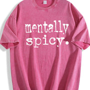 Mentally Spicy Vintage Washed T-Shirt in Red