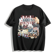 Colors- Autumn Pumpkin Halloween Christmas Thanksgiving Cotton T-Shirt in Black