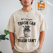More Trash Can Raccoon Vintage Washed T-Shirt in Beige