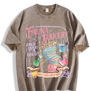 Fairy Godmother Baking Vintage Washed T-Shirt in Brown