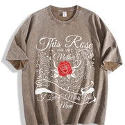 This Rose for an Angel Mother Vintage Washed T-Shirt in Brown