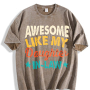Awesome Like My Daughter in Law Vintage Washed T-Shirt in Brown