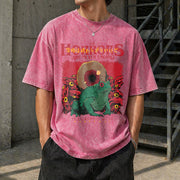Horrors Are Never Ending Vintage Washed T-Shirt in Red