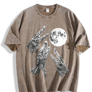 Alligator Moon Pepper Vintage Washed T-Shirt in Brown