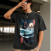 Howl's Moving Castle Vintage Washed T-Shirt in Black
