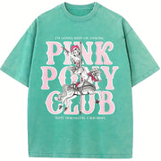 Chappell Roan Pink Pony Club Vintage Washed T-Shirt in Blue