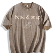 Bend and Snap Football Mom Vintage Washed T-Shirt in Brown