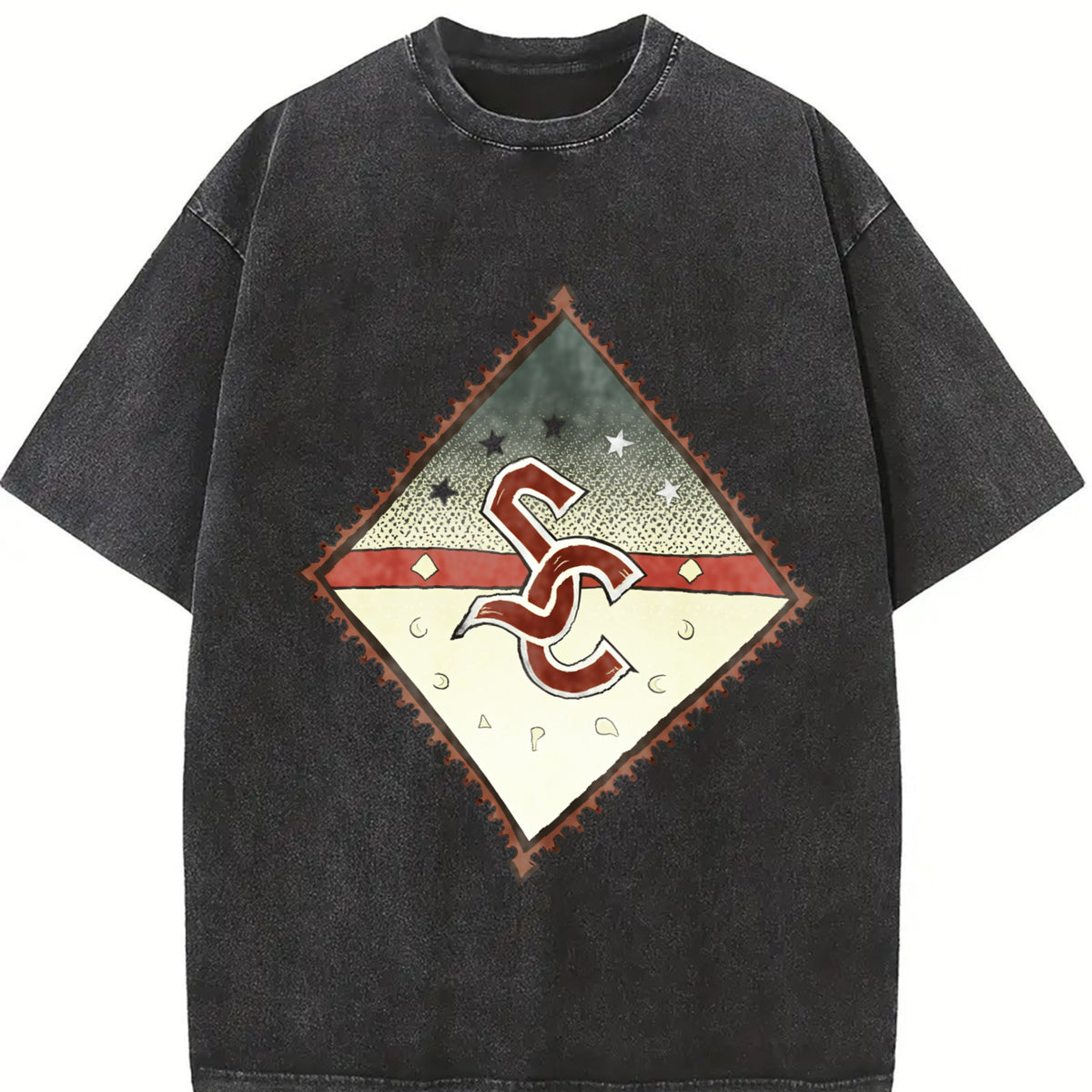 Adam Sandler 90s Comedy Collage vintage washed oversized T-shirt in Black