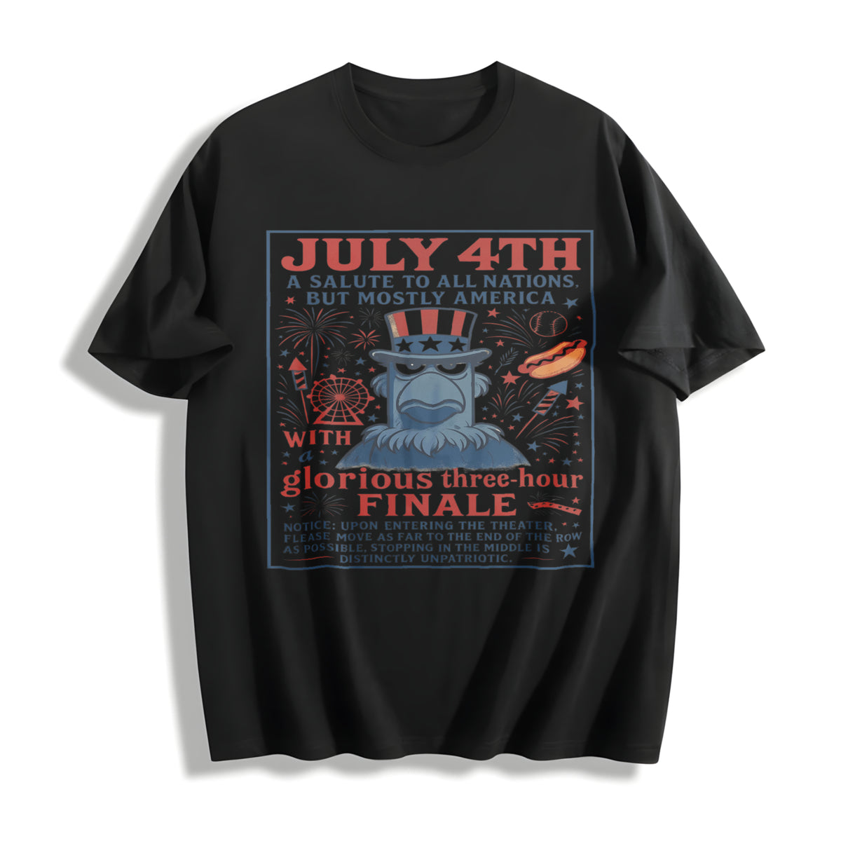 But Mostly America Cotton T-Shirt in Black