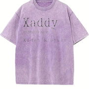 Xaddy Xaden Riorson Xaden Fourth Wing vintage washed oversized T-shirt in Purple