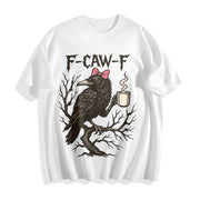 Crow F-caw-f Cotton T-Shirt in White