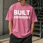 Built Different Vintage Washed T-Shirt in Red