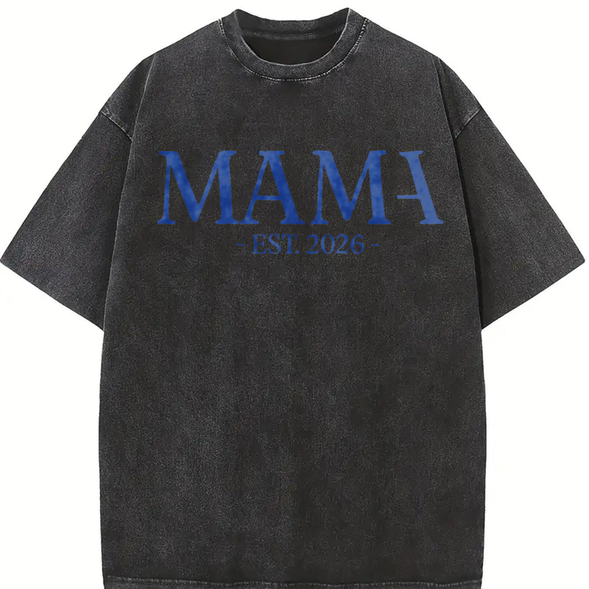 Personalized Grandma and Grandpa Vintage Washed T-Shirt in Black