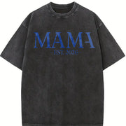 Personalized Grandma and Grandpa Vintage Washed T-Shirt in Black