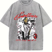 The World Is Yours Vintage Washed T-Shirt in Gray