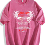 Y2K Retro Rebel Spirit Vintage Washed T-Shirt in Red