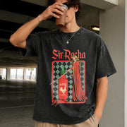 Chili Sauce Vintage Washed T-Shirt in Black