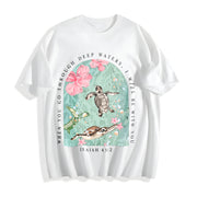 I Will Be with You Cotton T-Shirt in White
