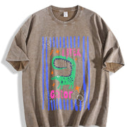 Later Gator Offensive Alligator vintage washed oversized T-shirt in Brown