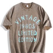 1980s 1980 Theme Classic for Guys Classic Novelty for Guys Vintage Washed T-Shirt in Brown
