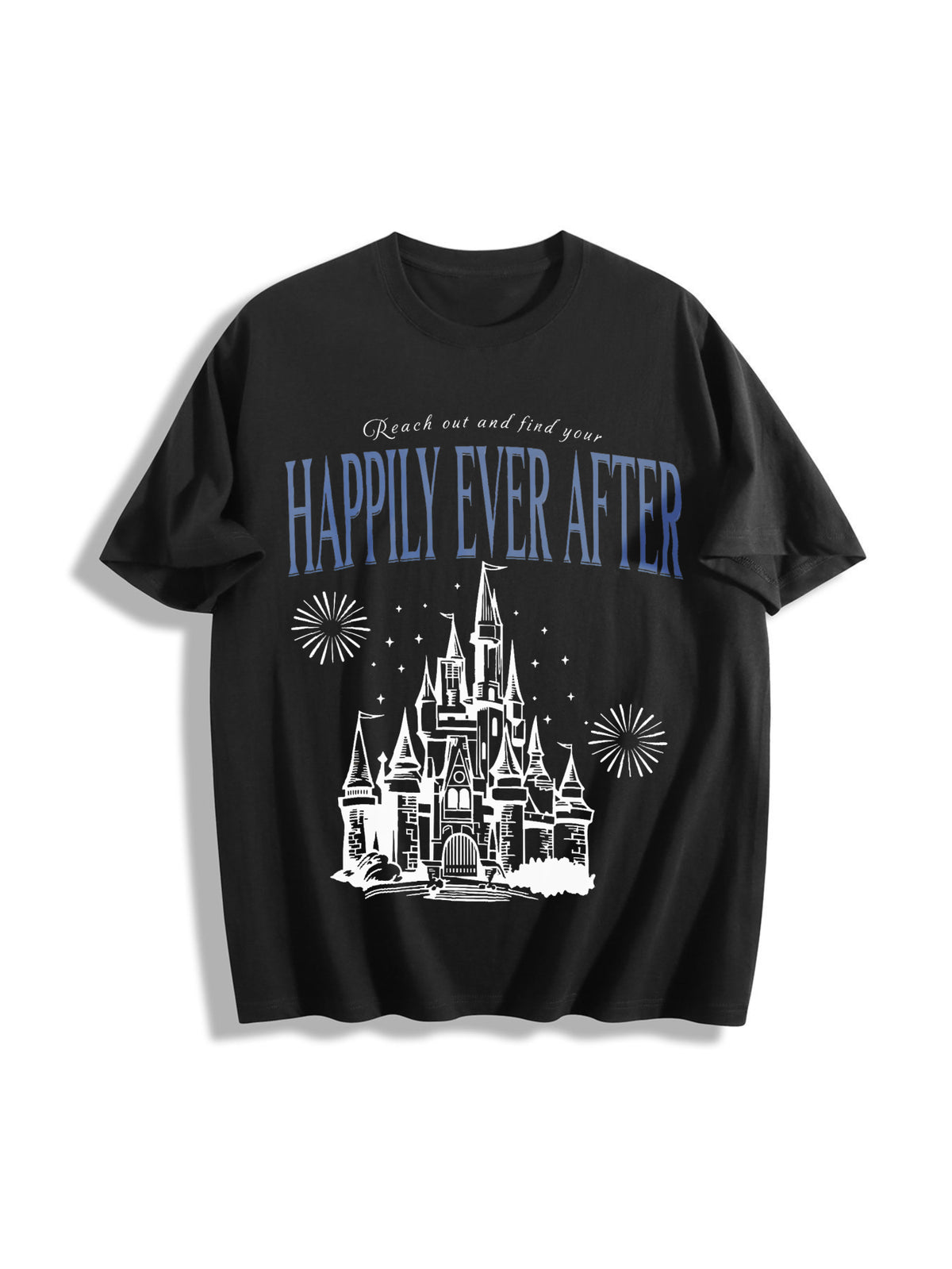 Happily Ever After Cotton T-Shirt in Black