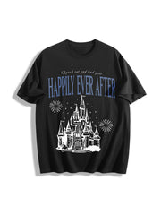 Happily Ever After Cotton T-Shirt in Black