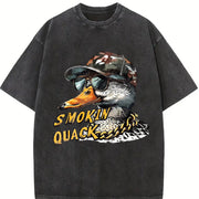 Southern Hunting Duck Vintage Washed T-Shirt in Black