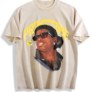 Deion Prime We Coming Coach vintage washed oversized T-shirt in Beige