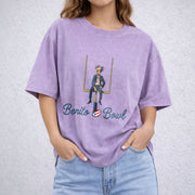 Bad Bunnie Benito Bowl vintage washed oversized T-shirt in Purple