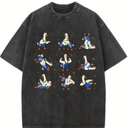 Wrestling Silly Goose Vintage Washed T-Shirt in Black