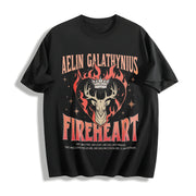Throne of Glass Fan (2 Sides) Cotton T-Shirt in Black