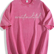 Overstimulated Sarcastic Vintage Washed T-Shirt in Red