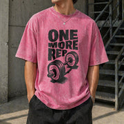 ONE MORE REP Vintage Washed T-Shirt in Red