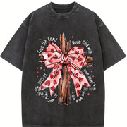 Thick Retro Vintage Washed T-Shirt in Black