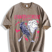 Butcher Blackbird Dark Romance Vintage Washed T-Shirt in Brown