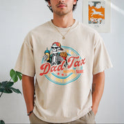 Father's Day Skull Fries Vintage Washed T-Shirt in Beige