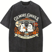 Cute Gilmore Ghouls Vintage Washed T-Shirt in Black