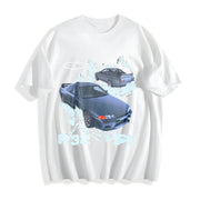 R32 Car Art Gothic Grunge Y2k Emo Scene Amity Affliction Cotton T-Shirt in White
