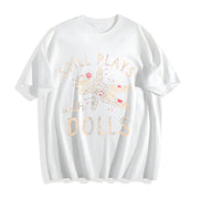 Still Plays with Dolls Creepy Voodoo Curse for Ladies Cute Cotton T-Shirt in White
