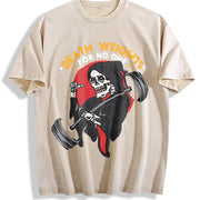 Death Weights for No One Vintage Washed T-Shirt in Beige